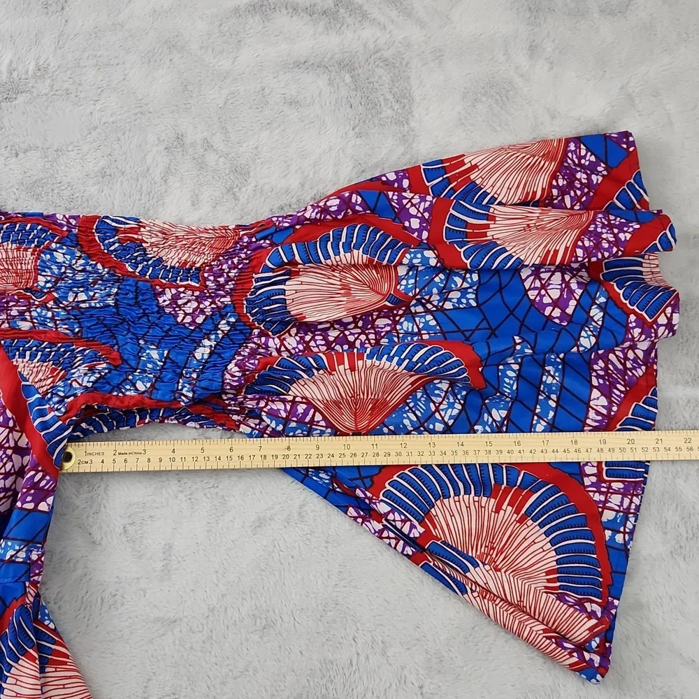 Advance Apparel Ankara AFRICAN Bell Sleeve print dress free size - Picture 11 of 14